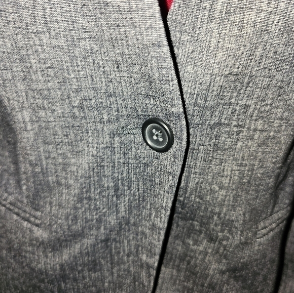 Banana Republic 0P Petite long Sleeve Black/Grey Blazer Basic Work Wear - Picture 5 of 8